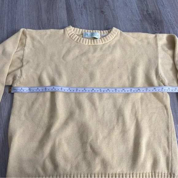 Hunt Club Butter Yellow Vintage Cotton Crewneck Sweater - Picture 4 of 4